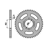 CHT ZĘBATKA TYLNA 843 51 (843-51) YAMAHA DT 125LC '85-'88, SR 125 '85-'94, DT 80LC (JTR843.51)* (ŁAŃC. 428)