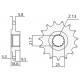 SUNSTAR ZĘBATKA PRZEDNIA 2119 14 KAWASAKI Z 750 '04-'12, Z 800 '13-'16 (JTF1538.14) (ŁAŃC. 520) (211914JT)