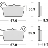 TRW ZF KLOCKI HAMULCOWE KH367 SINTER OFFROAD (WYCZYNOWE) KAWASAKI KXF 250 04-, KLX 450 07-, KXF 450 04-, KXE 450 10-, SUZUKI RMZ
