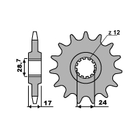 PBR ZĘBATKA PRZEDNIA 2073 14 18NC CBF/CBR 600 '-1' (ŁAŃC. 525)