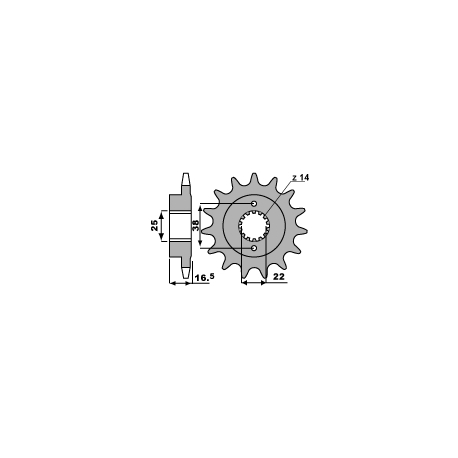 PBR ZĘBATKA PRZEDNIA 2205 15 18NC DUCATI 1000 MONSTER S2R 06-08 (JTF741.15) (ŁAŃC. 525)