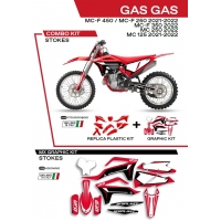 UFO KOMPLET PLASTIKÓW GGKIT702062 PLUS KOMPLET NAKLEJEK (OKLEIN) GAS GAS MC 125 '21-'22 MC 250 '22 MCF 250/350/450 '21-'22 W Z