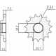 SUNSTAR ZĘBATKA PRZEDNIA 2149 15 YAMAHA 250 TRICKER '06-'08, YBR 250 '08-'11 (JTF1594.15) (ŁAŃC. 428) (214915JT)