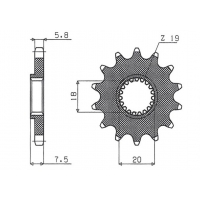 SUNSTAR ZĘBATKA PRZEDNIA 340 12 HONDA CR 125 '87-'03 (JTF326.12) (ŁAŃC. 520) (34012JT)