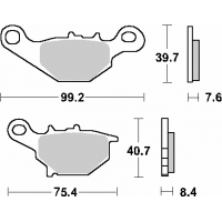 SBS PROMOCJA KLOCKI HAMULCOWE KH230 / KH396 STREET STANDART CERAMIC SUZUKI AN 150 '98-'01, AN 125 '94-'05, UC 125/150 '99-'02, U