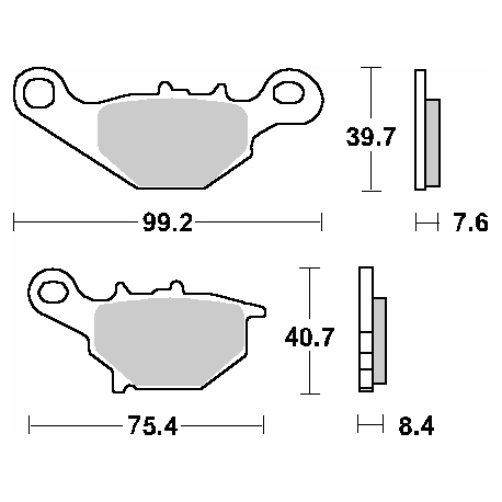 SBS PROMOCJA KLOCKI HAMULCOWE KH230 / KH396 STREET CERAMIC SUZUKI AN 150 '98-'01, AN 125 '94-'05, UC 125/150 '99-'02, UK 125 VEC