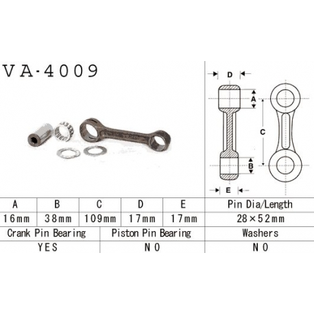 VESRAH KORBOWÓD KAWASAKI KLF 220 (KLF220) '92-'11, KLF 250 (KLF250) '92-'11 (VA4009) (MADE IN JAPAN)