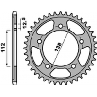 PBR ZĘBATKA TYLNA 4357 45 C45 HONDA CBR 600F '97-'12 (JTR1304.45) (ŁAŃC. 525) (STD.+1)