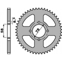 PBR ZĘBATKA TYLNA 810 38 F SUZUKI GN 125 '92-'00 (JTR810.38) (ŁAŃC. 428) (STD.-3)