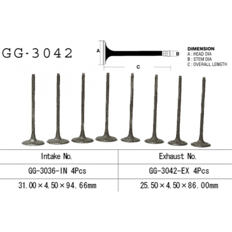 VESRAH ZAWÓR WYDECHOWY SUZUKI DL 650/SV 650 '99-'17 (OEM: 12912-20F00) (1SZT.) (MADE IN JAPAN)