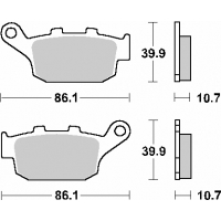 SBS KLOCKI HAMULCOWE KH140 STREET CERAMIC KOLOR CZARNY