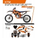 UFO KOMPLET NAKLEJEK (OKLEIN) KTM SX/SXF 125/150/250/350/450 '19-'22 STOKES KOLOR CZARNY - WYPRZEDAŻ