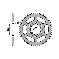 PBR ZĘBATKA TYLNA 4513 48 YAMAHA YZF 125R (08-12) (JTR1844.48) (ŁAŃC. 428)