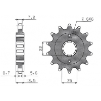 SUNSTAR ZĘBATKA PRZEDNIA 293 15 HONDA XL 600V '87-'88 (PD06) (JTF293.15) (ŁAŃC. 525) (29315JT)