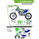 UFO KOMPLET PLASTIKÓW KAKIT227999A PLUS KOMPLET NAKLEJEK (OKLEIN) KAWASAKI KXF 250 '21-'22 KXF 450 '19-'22 W ZESTAWIE PRZEDNIA 