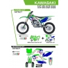 UFO KOMPLET PLASTIKÓW KAKIT227999A PLUS KOMPLET NAKLEJEK (OKLEIN) KAWASAKI KXF 250 '21-'22 KXF 450 '19-'22 W ZESTAWIE PRZEDNIA 