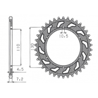 SUNSTAR ZĘBATKA TYLNA 4385 43 SUZUKI GSXR 600 '11-'15, YAMAHA MT-07 '14-'16 (JTR1876.43) (ŁAŃC. 525) (438543JT)