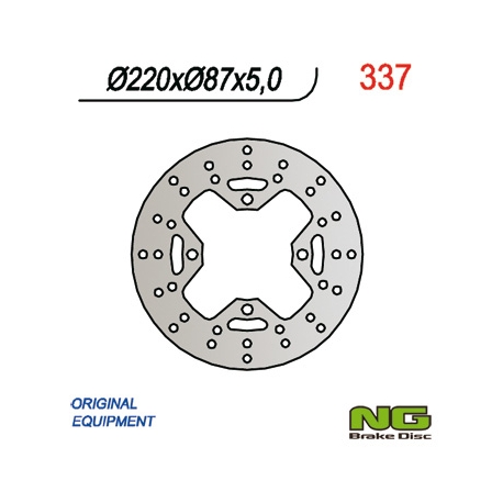 NG TARCZA HAMULCOWA TYŁ CAGIVA RAPTOR 650/1000 (220X87X5) (4X10,5MM)