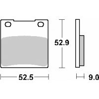 SBS KLOCKI HAMULCOWE KH63 / KH161 STREET PERFORMANCE (EXCEL) SINTER KOLOR ZŁOTY