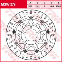 TRW LUCAS ZF TARCZA HAMULCOWA PRZÓD TRIUMPH DAYTONA/SPEED TRIPLE 955 '02-'06, SPRINT 1050 '05-'10, ROCKET 3 2300 '04-'13, ROCKET