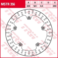 TRW LUCAS ZF TARCZA HAMULCOWA PRZÓD BMW F 800S/ST '06-'07, K 1200R '05-'08, R 1200R/RT/S/ST '05-'08 (320X181X4,5MM)