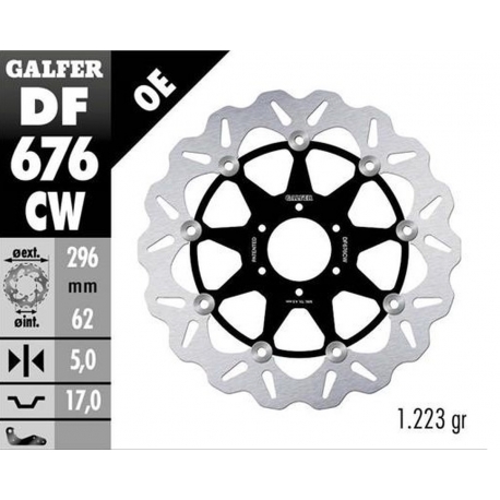 GALFER TARCZA HAMULCOWA PRZÓD HONDA CBR 600F4 '99-'00 CBR 900RR '92 VFR 800 '89-'13 CROSSRUNER X '11-'14 XL 1000V VARADERO '