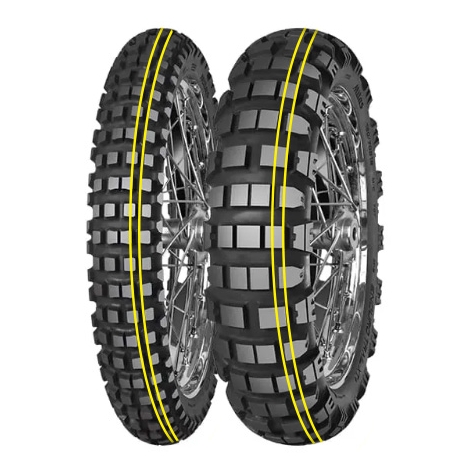 MITAS OPONA 110/80B19 ENDURO TRAIL XT+ DAKAR (PODWÓJNY ŻÓŁTY PASEK) 59T M+S PRZÓD DOT 42/2023 (zamiennik - 70000484) (460138) (S