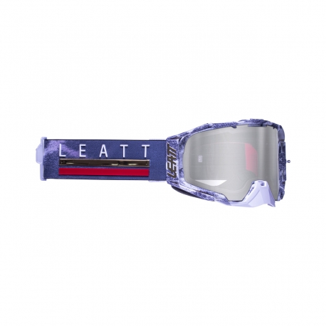 LEATT GOGLE VELOCITY 6.5 IRIZ GOGGLE GIRAFFE LENS SILVER 50% - KOLOR SZARY/BIAŁY SZYBKA LUSTRZANA SREBRNA