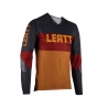 LEATT KOSZULKA ROWEROWA MTB GRAVITY 4.0 JERSEY SUEDE KOLOR RDZAWY/CZARNY/BORDOWY ROZMIAR S