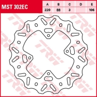 TRW ZF TARCZA HAMULCOWA PRZÓD HONDA CR 80R '96-'02, CR 85R '03-'08, CRF 150R '07-'15 (220X88X3MM) WAVE