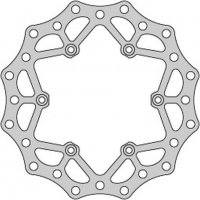 DELTA BRAKING TARCZA HAMULCOWA TYŁ KTM 2T/4T '91-21, HUSABERG, HUSQVARNA, GAS-GAS '21, WAVE ULTRA LIGHT (220X110X4MM) (6X6,5MM) 