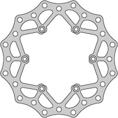 DELTA BRAKING TARCZA HAMULCOWA TYŁ KTM 2T/4T '91-21, HUSABERG, HUSQVARNA, GAS-GAS '21, WAVE ULTRA LIGHT (220X110X4MM) (6X6,5MM) 