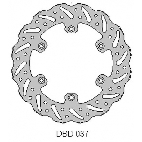 DELTA BRAKING TARCZA HAMULCOWA TYŁ KTM 2T/4T '91-21, HUSABERG, HUSQUARNA, GAS-GAS '21, WAVE (220X110X4MM) (6X6,5MM) (NG129,NG141