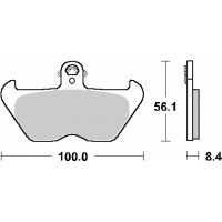 SBS KLOCKI HAMULCOWE KH407 / KH246 STREET STANDART CERAMIC KOLOR CZARNY PASUJE DO: BMW K1200, R850/1100/1150/1200 PRZÓD