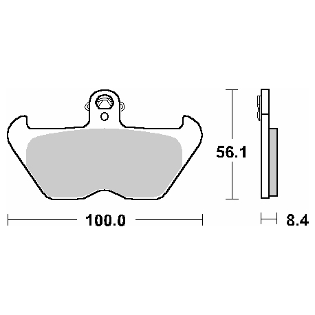 SBS KLOCKI HAMULCOWE KH407 / KH246 STREET CERAMIC KOLOR CZARNY PASUJE DO: BMW K1200, R850/1100/1150/1200 PRZÓD