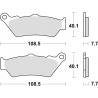 TRW ZF KLOCKI HAMULCOWE KH209 KH209/2 ORGANIC APRILIA PEGASO 650 97-10, ETV100 CAPONORD 01-09, BMW F 650 /CS / GS / DAKAR / ST 9