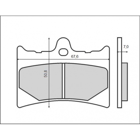 BRENTA KLOCKI HAMULCOWE KH126 (ORGANIC) APRILIA 125 AF1 '89-'92, RS 125 99- 05, GILERA 125