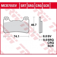 TRW LUCAS ZF KLOCKI HAMULCOWE KH390 SINTER CARBON RACING HONDA CBR 600RR '05-'16, CBR 1000RR FIREBLADE '04-'16 PRZÓD