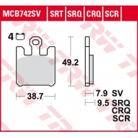 TRW LUCAS ZF KLOCKI HAMULCOWE KH369/4 SINTER TRACK KAWASAKI ZX-6RR 600, ZX-6R 636 '03-'06, ZX-10R '04-'07, ZX-12R '04-'06, SUZUK