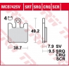 TRW ZF KLOCKI HAMULCOWE KH369/4 SINTER TRACK KAWASAKI ZX-6RR 600, ZX-6R 636 '03-'06, ZX-10R '04-'07, ZX-12R '04-'06, SUZUKI GSX-