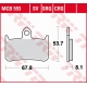 TRW LUCAS ZF KLOCKI HAMULCOWE KH187 SINTER TRACK HONDA CB 250F HORNET '96-'01, NTV 600 BROS/NT 650 HAWK '88-'90, NR 750 '92-, RV