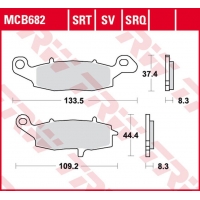 TRW LUCAS ZF KLOCKI HAMULCOWE KH229 SINTER TRACK KAWASAKI NINJA 400 '11-, ER-6 '06-'16, VN 900 '06-'17, VN 1500/1600 '00-'08, VN