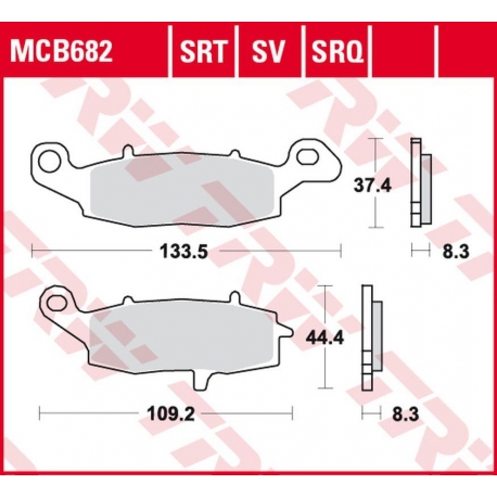 TRW LUCAS ZF KLOCKI HAMULCOWE KH229 SINTER TRACK KAWASAKI NINJA 400 '11-, ER-6 '06-'16, VN 900 '06-'17, VN 1500/1600 '00-'08, VN