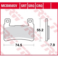 TRW LUCAS ZF KLOCKI HAMULCOWE KH296 SINTER ROAD/TRACK KAWASAKI ZX-6R NINJA '13-, PRZÓD