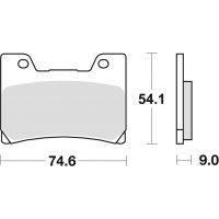 TRW LUCAS KLOCKI HAMULCOWE KH160 SINTER STREET YAMAHA FZR 600 90-95, TDM 850 96-01, FZR 1000 89-90, V-MAX 1200 96-02, PRZÓD