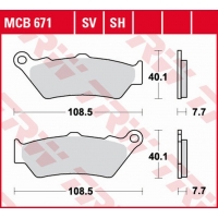 TRW LUCAS ZF KLOCKI HAMULCOWE KH209 SINTER STREET BMW R 1200/1250 GS/ADV/R/RS/RT '13-, K 1600GT/GTL '11-, DUCATI SCRAMBLER 800, 