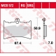 TRW LUCAS ZF KLOCKI HAMULCOWE KH126 ORGANIC SPORT APRILIA AF-1 125 '89-'92, RS 125 '92-'04, AF-1 250 '90-, BENELLI CHRONO/CX 125