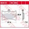 TRW ZF KLOCKI HAMULCOWE KH126 ORGANIC SPORT APRILIA AF-1 125 '89-'92, RS 125 '92-'04, AF-1 250 '90-, BENELLI CHRONO/CX 125 '91, 