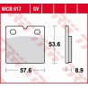 TRW ZF KLOCKI HAMULCOWE KH171 ORGANIC BMW R65 '89-'93, K75 S/RT '89-'96, R80 /RT '89-'95, K100 /RT/RS/LT '88-'96 PRZÓD