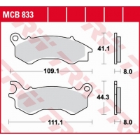 TRW LUCAS ZF KLOCKI HAMULCOWE KH603 ORGANIC HONDA NSC 50/110 '12-, PCX 125/150 '10-, KYMCO PEOPLE 125 '16-, PEUGEOT DJANGO 50/12